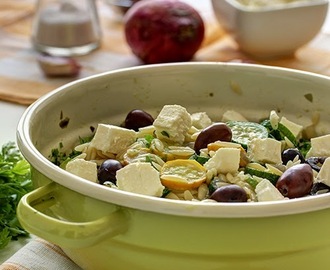 Obrok salata od tikvica i orzo paste