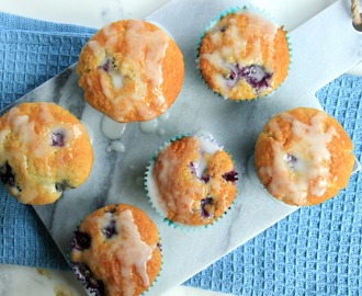 Citroen blauwe bessen muffins