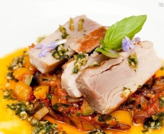Ligúrsky tuniak s ratatouille zeleninou