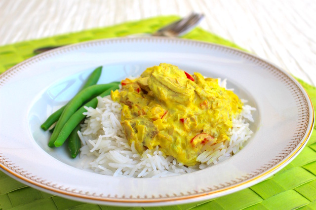 Tonfisk i currysås med ris- middag på 30 min