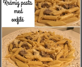 Krämig pasta med oxfilé