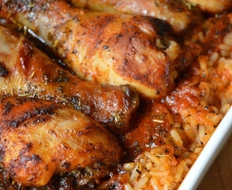 Kurczak pieczony na ryżu – szybki obiad