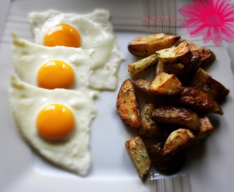 Obiad na upalne dni - jajko sadzone, ziemniaczki i kefir