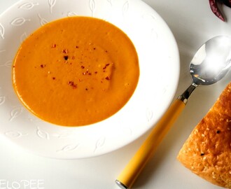 Rezept: Butternut Suppe mit Kokos und Ingwer und Orange (vegan)