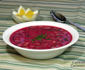 Polish Chilled Beet Soup (Chlodnik) #SundaySupper