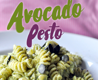 Avocado Pesto auf Pasta