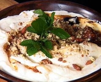 Greek Yogurt with a Fig, Date, and Honey Swirl