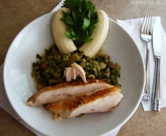 Pečené kurča s teplým zeleninovým šalátom (fotorecept)