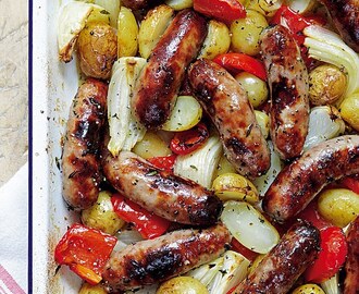 Mary Berry's Absolute Favourites: Roasted sausage and potato supper