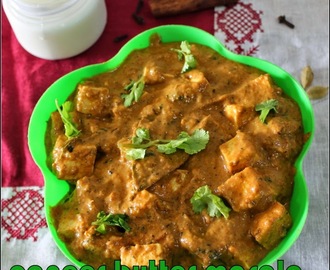 Paneer butter masala/Ricotta cheese in buttery gravy/Paneer Makhani gravy for rotis/Vegetarian side dishes for rotis and parathas/step by step pitcures