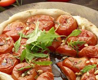 Tarta Tatin de tomates, sin gluten y sin lactosa