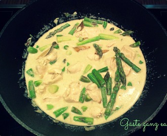 Frühlingsküche: Thai Curry mit grünem Spargel
