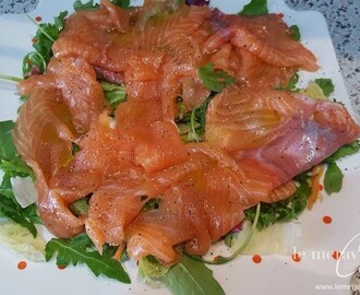 Carpaccio di salmone marinato