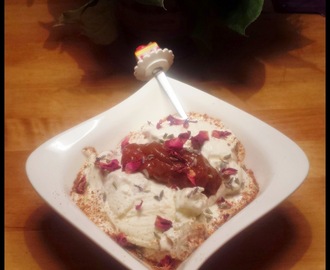 Rezept vom 09.04.2015: Rhabarber Cheesecake Eis (Vegan möglich) & Bananen Mango Maracuja Cocktail (Vegan)