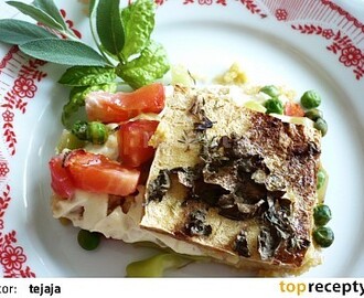 Polenta se zeleninou a tofu (zapečená)