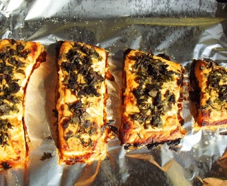 Filet łososia pieczony w musztardzie z pietruszką