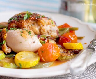 Kurczak z warzywami z patelni / Skillet chicken with vegetables