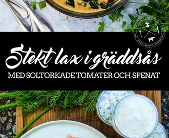 Stekt lax i gräddsås med soltorkade tomater och spenat i 2019 | food | Lax, Tomater och Smala recept