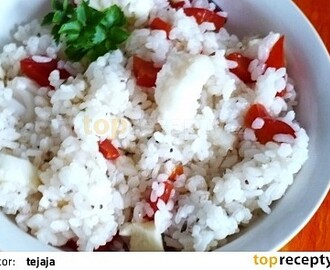 Rýžový salát s pangasiusem a mozarellou