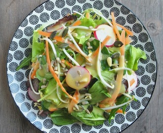 Bunter Salat mit Senfdressing