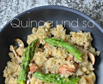 Quinoa & Garlic & Mushrooms & Aspargus = Soul Food (vegan & glutenfrei)