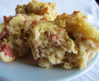 Muffin salati, prosciutto e formaggio