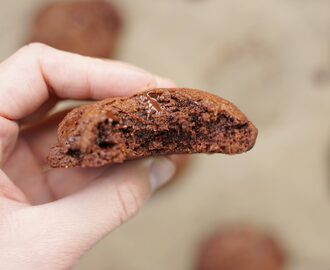 Supergoda mörka chocolate chip cookies