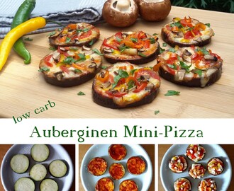 low carb Auberginen-Pizza