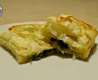 "Przekąska marynarza" - ciasto francuskie ze szpinakiem