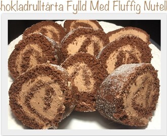 Chokladrulltårta Fylld Med Fluffig Nutella