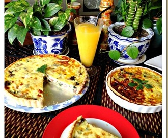 Mushrooms and Spinach Quiche (蘑菇菠菜乳蛋饼）