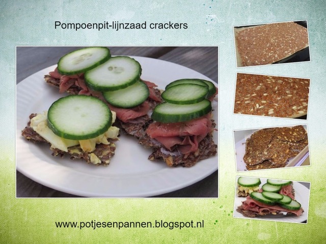 Pompoenpit-lijnzaad crackers (paleo)
