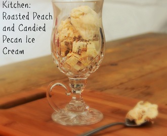 Roasted Peach and Candied Pecan Ice Cream