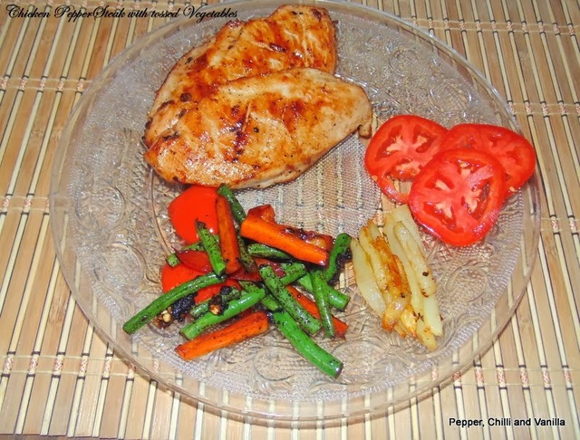 Chicken Steak with tossed Vegetables.