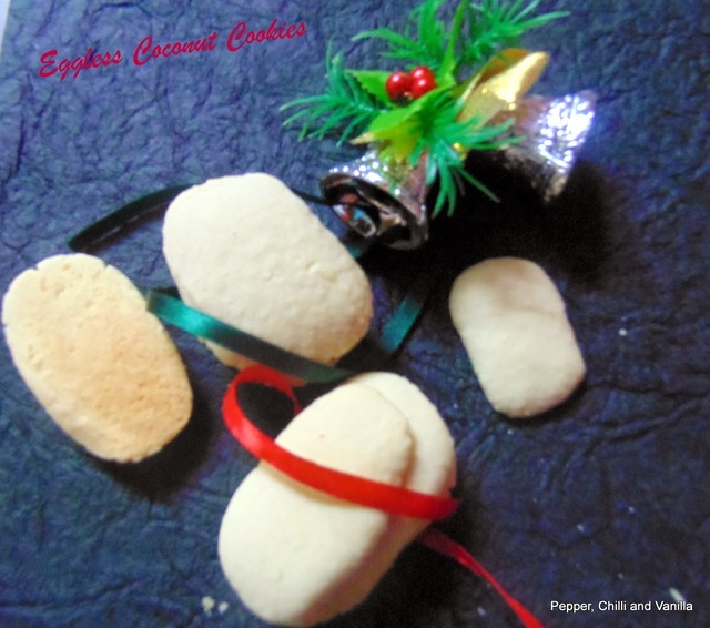 Eggless Coconut Cookies...Christmas Sweets /Koswad /Kuswar