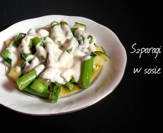 Duszone szparagi z cukinią w sosie "3 sery" - na przekąskę lub obiad