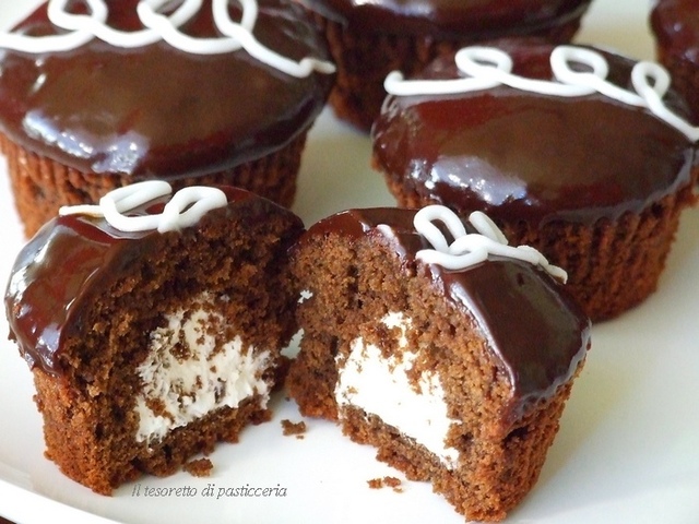 Muffin dal cuore di cioccolato bianco