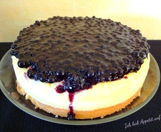 New York Cheesecake mit Blueberry- Topping