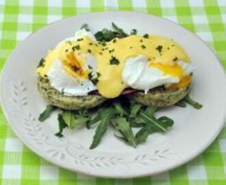 Eggs Benedict with Spinach Muffins