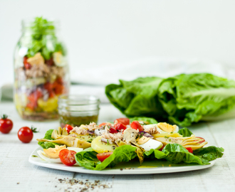 Fit und gesund: Lunch im Glas, heute Nizzasalat mit Thunfisch und Ei