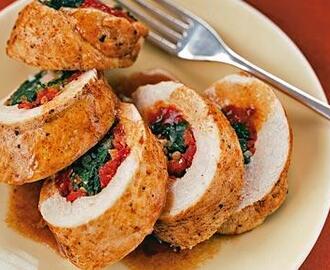 Chicken Roulade Spinach and Sun-dried Tomatoes