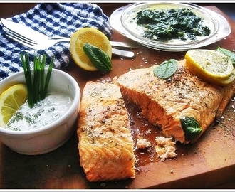 Leicht und gesund - Irischer Lachs gebacken mit Zitronen und Dill