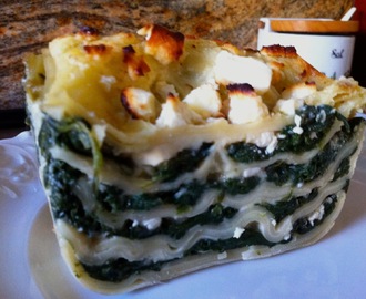 lasagne ze szpinakiem i serem feta