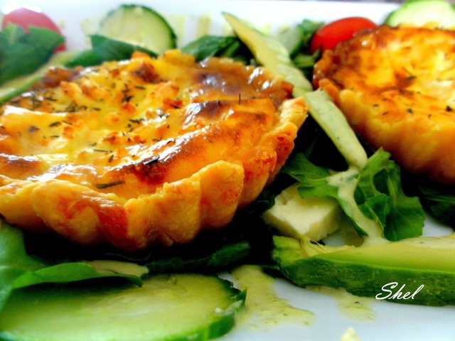Caramelised onion marmalade and bacon quiche
