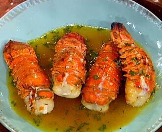 Grilled Lobster Tails with a Ruby Red Grapefruit and Tarragon Vinaigrette