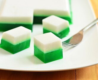 Pandan and Coconut Jelly