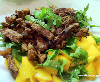 Asian-Style Beef BBQ and Mango Salad