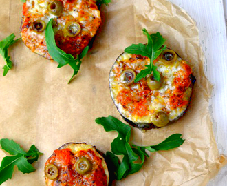 Dietetyczne mini pizze z bakłażana