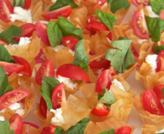 Caprese salad Phyllo Tartlets