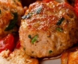 Pork Balls, Mushrooms & Tomato Roast